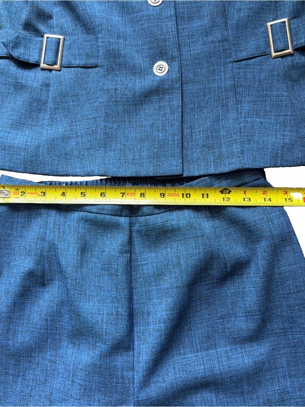 Vintage 90s women’s size 10 two-piece pant suit by Sag Harbor. Blue. Great cond. - Picture 8 of 17